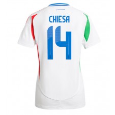 Italia Federico Chiesa #14 Bortedrakt Kvinner EM 2024 Kortermet